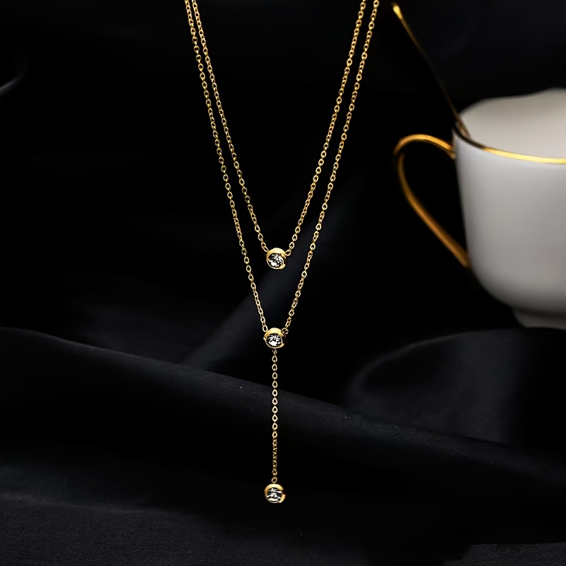 Women's Gold-Plated Double-Layer Necklace — Elegant Everyday Wear